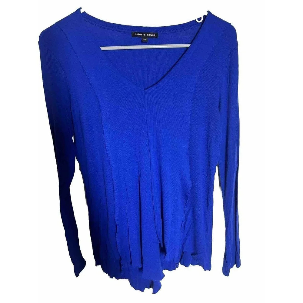 Cable & Gauge Women’s Royal Blue Blouse Size M
